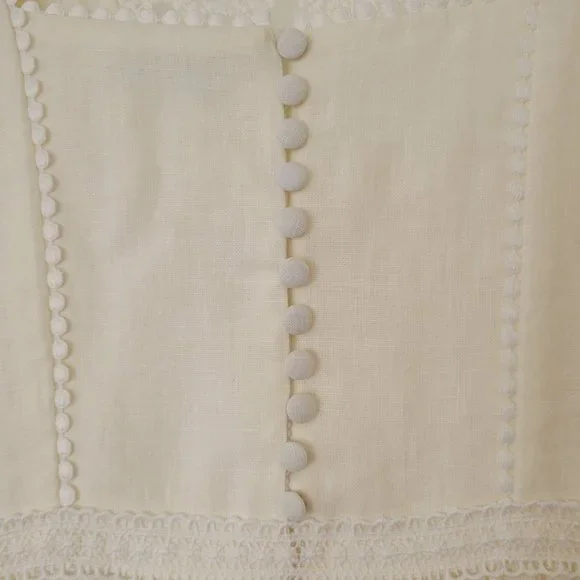 NWT BEDRA Vintage Under the Tuscan Sky Edwardian Midi Dress, XS, Linen, Wedding - Picture 11 of 16